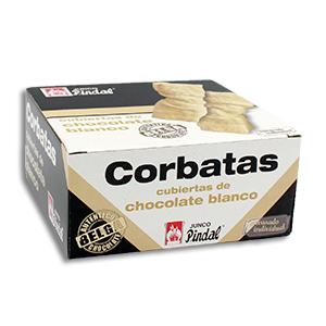 Corbatas de Hojaldre cubiertas Chocolate Blanco