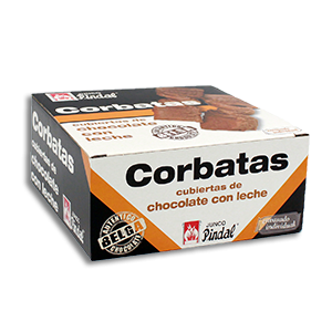 Corbatas de Hojaldre cubiertas de Chocolate con Leche